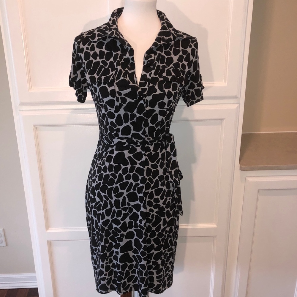 Black and Grey print dress